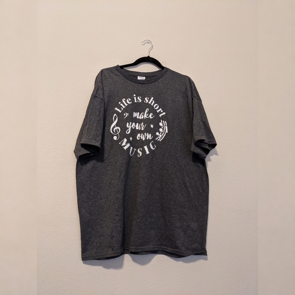 life is short make your own music t-shirt